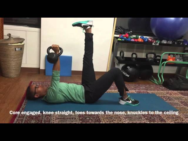 Active Straight Leg Raise (ASLR) Corrective with Kettlebell for Core Activation (RNT)