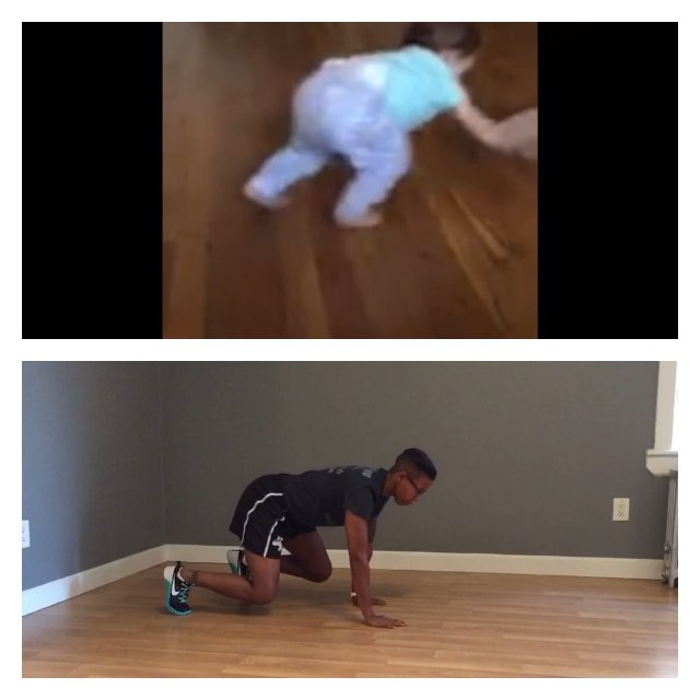 Crawling Demonstration (with baby for comparison)