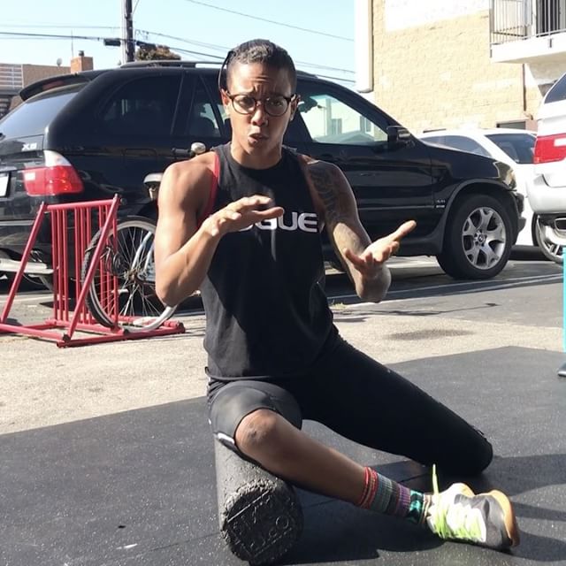 Modified Pigeon Pose (Foam Roller)