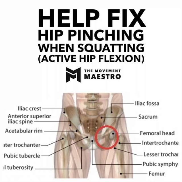 Active Hip Flexion in Long-Sitting to Help Fix Hip Pinching with Squatting